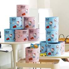 Sanrio Caixa de Presente em Formato de Balde de Abraço Buquê de Lanche Hello Kitty Cartoon, Material de Embalagem para Presente de Aniversário Rosa Fofo de Menina, Caixa Surpresa Multifuncional Reutilizável de Armazenamento, Material Decorativo Essencial para Festas de Festival