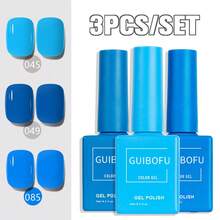 Set de 3 piezas de esmalte de uñas de gel, 0.51oz - 120 colores, arte de uñas de primavera, purpurina semi-permanente, kit de barniz para remojo para manicura y diseño de uñas, un color por frasco
