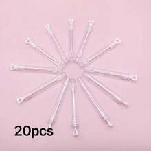 20/30/50 件婚礼心形泡泡棒礼品装饰品、生日派对配件、空瓶（不含泡泡液） - 白色 - 查看 8