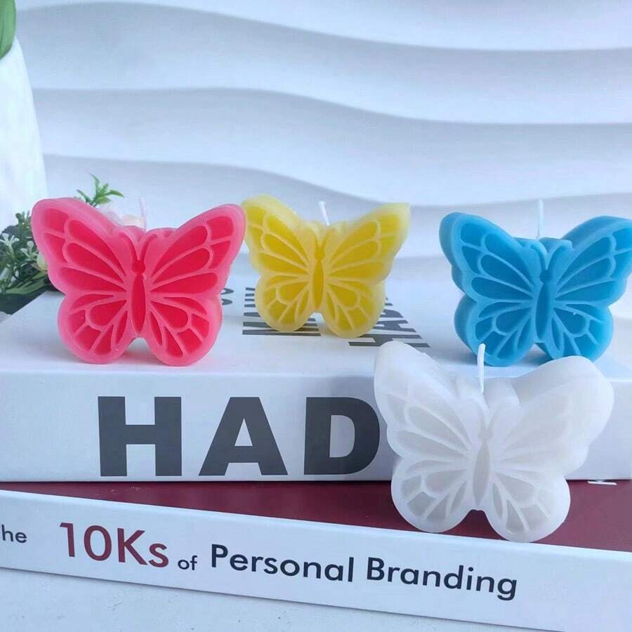 1pc Butterfly Shaped Scented Candle, Home Decor Ornament - Multicolor - View 1