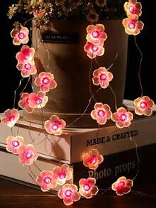 1 Stück Kirschblüten LED-Lichterkette, warme DIY-Beleuchtung für Zuhause, hellrosa Sakura, Dekoration für Schlafzimmer, Kinderzimmer, Wohnzimmer & Tisch, Feen-Lichterkette für Innen/Außen, Garten Deko, perfektes Geschenk zum Valentinstag, Geburtstag