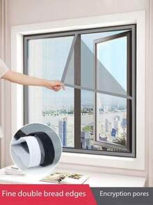 Plasă antițânțari universală sezonieră, de culoare solidă, de înaltă eficiență, care alungă eficient țânțarii din casa ta. Ușor de instalat și potrivită pentru deschiderea ferestrelor pentru ventilație pe timp de vară. Echipată cu un dispozitiv autoadeziv Vicolor pentru instalare. - Gri - Vizualizare 3