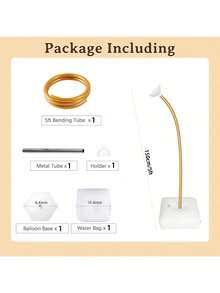 1/2pcs Gold Balloon Arch Stand Kit, Free Bending Shape Balloon Column Stand With Base, Half Arch Balloon Stand For Floor, Ideal For Wedding Birthday Valentines Decorations - Multicolor - View 16