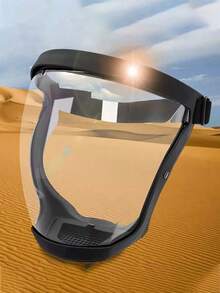 Full-Face Transparent Protection Mask With Adjustable Buckle Unisex Full Shield Mask Transparent Moto Cycling Windproof Mask Dustproof Anti-Wind Welding Glasses Protection Face Mask Ski Masks - Various colors available - View 18