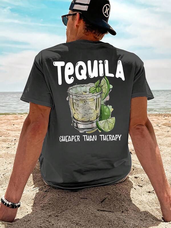 Men's Fashionable Printed Loose Short Sleeve T-Shirt | Elegant Design | Essential For Summer | Easy To Match, Showcase Your Style