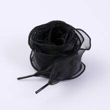 1 Pair Ribbon Shoelace, Satin Chiffon Ballerina Lace Pearl Bow Shoe Decor, Ivory Shoe String Accessories, Length 120cm (47.24in) - Multicolor - View 16