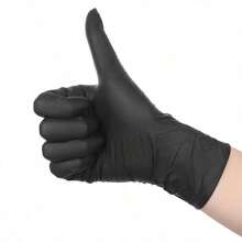 100pcs Heavy-Duty Disposable Gloves - Non-Slip, Waterproof, Latex & Powder Free - For House Cleaning, Dishwashing, Nail Salon, Pet Bathing, Bathroom - Grip Texture - Compatible With - (100 Gloves), Home Cleaning Gloves, High Elasticity Gloves, Nitrile Material Gloves, Kitchen Staff(Prevent Damage By Bagging)
