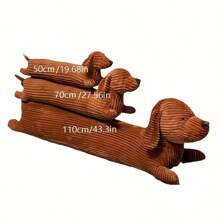 1pc Plush Sausage Dog Shaped Pet Interactive Toy, Helps Release Energy For Various Dogs