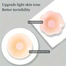 10 Reusable Seamless Silicone Nipple Covers - Invisible, Self-Adhesive, Anti-Convex Breast Patches For Women - Comfortable, Breathable, And Easy To Clean Bra Accessories(2/10pcs)