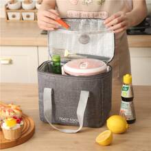 Borsa termica per il pranzo di grande capacità senza tracolla o manico, borsa frigo con fogli di alluminio spessi adatta per studenti e impiegati, senza contatto con il cibo, borsa a mano, borsa da spiaggia, personalizzabile, ventilatore portatile