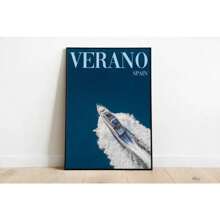 1pc Modern Summer Fashion Landscape Vogue Posters Sweet Life Summer Print Wall Art Canvas Painting Poster Living Room Home Decor Optional Frame