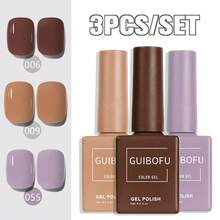 Set de 3 piezas de esmalte de uñas de gel, 0.51oz - 120 colores, arte de uñas de primavera, purpurina semi-permanente, kit de barniz para remojo para manicura y diseño de uñas, un color por frasco