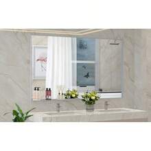 Simple-60*36" Oversized Modern Rectangle Bathroom Mirror With Silver Frame Decorative Large Wall Mirrors For Bathroom Living Room Bedroom Vertical Or Horizontal Wall Mounted Mirror With Aluminum Frame-7007 - Multicolor - View 10