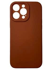 Case Cover Silicone Velvety Rubber With Closed Camera Square High Relief For Cell Phone 16 Pro Max Brown, Green, Orange, Red, Assorted Colors - Rust Brown - View 1