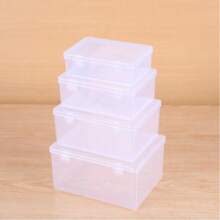 1pc Small/Medium/Large Clear Snap-Open Utility Organizer Box, Portable Storage Container For Toys, Parts And Accessories