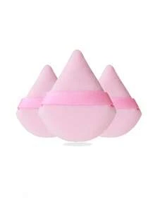 1/3/5/10pcs Black Triangle Makeup Sponge Set, Crystal Velvet Short Pile, Soft & Sticky, Suitable For Makeup, Home Decor, Vanity, Travel, Bedroom And More, Ideal Makeup Accessory