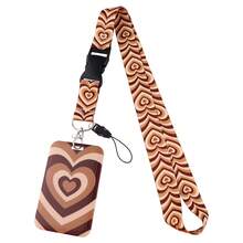 1 件星空印花挂绳，可爱合成纤维证件卡夹带，适合工作证、学生证、多功能礼品和日常使用汽车配件包魅力学校