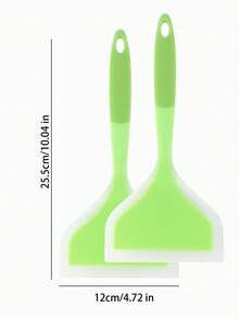 1pc Non-Stick Silicone Pancake & Egg Flipper Spatula - Blue - View 15