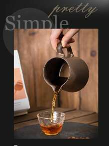 2pcs Ceramic Hand-Drip Coffee Set, Household Filtering Cup, Sharing Pot, Portable Ceramic Coffee Filter Cup, Drip Coffee Maker Set, Japanese Style Coffee Set, Easy To Clean For Office Afternoon Tea Back To School