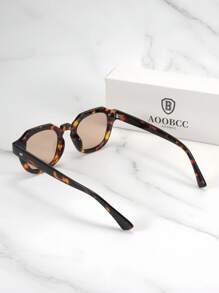 1 pieza Gafas de sol ovaladas vintage unisex marcos sencillos en negro y carey rojo, adecuadas para conducir, viajar, vacaciones, casual, actividades al aire libre, fiestas diarias, también se pueden usar como accesorio y pasador para el cabello