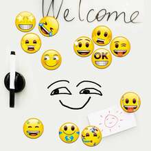 Emoji 28pcs Magnets For Fridge, Refrigerator Magnets For Locker, Decorative Magnetic Board Cabinets Classroom Office Cubicle School Cute Funney Gifts For Adults