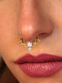 925 Sterling Silver Fashion Multi-Purpose Nose Ring/Nose Stud/Earring/Ear Cuff/Ear Clip Piercing Jewelry, Suitable For Various Occasions
