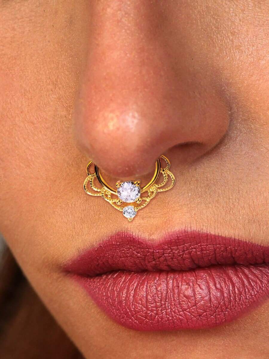 925 Sterling Silver Fashion Multi-Purpose Nose Ring/Nose Stud/Earring/Ear Cuff/Ear Clip Piercing Jewelry, Suitable For Various Occasions