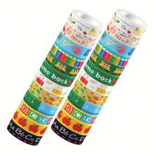 12pcs/6pcs/1pc School Themed Washi Tape Set, Decorative Paper Masking Tapes, Multicolor Handmade Stickers For Scrapbooking, Gift Wrapping And DIY Projects, Random Colors And Designs School Supplies Back To School School Essentials School Stuff