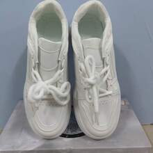 全新休闲男士白色低帮系带透气户外运动鞋 - 白色 - 查看 3