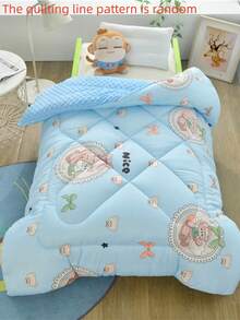 1 件婴儿/幼儿毯，AB 版工艺，A 面为针织棉布，B 面为波点绒，饰有动物图案，柔软透气，舒适亲肤，是送给孩子的理想礼物