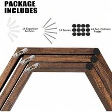 Hexagon Floating Shelves Set Of 6 Honeycomb Shelves For Wall Wood Farmhouse Storage Home Decor Shelf Wall Mounted Wooden Hexagonal Shelves For Bedroom Living-2025 - 6 Pack Brown - View 6