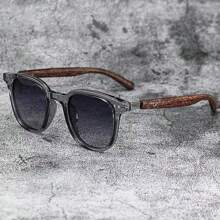 1 pieza de gafas de moda unisex con marco cuadrado y pieza contigua de medidor con acabado de plata