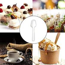 60 件一次性透明勺子，独立包装冰淇淋、酸奶、布丁、冰糕、糖果品尝勺 - 透明色 - 查看 5