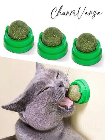 2/1 件舔舔乐自粘防丢失猫薄荷球猫糖果出牙棒棒糖猫玩具猫玩具