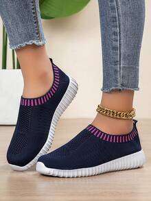 Zapatillas deportivas ligeras y de moda para mujer, con suela blanda, diseño minimalista, versátiles para deportes y uso casual, Colección nueva 2025 - Azul - Ver 5