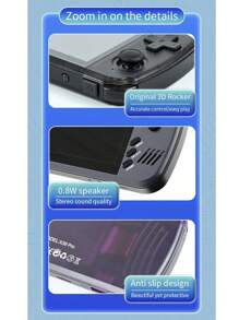 powkiddy Retro Entertainment Controller X39PRO, Classic Upgraded Player Arcade Joystick, 4.5-Inch IPS Screen, 64GB 5500+ Games, USB Charging, Birthday, Christmas, Thanksgiving, Childhood Memory Gift For Gamers