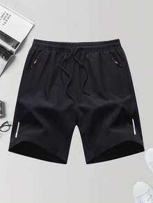 Men's Summer Casual Sports Shorts, Lightweight Quick-Dry Running Fitness Training Breathable Printed Knee-Length Shorts