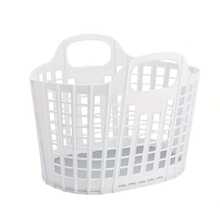 1pc Foldable Dirty Clothes Storage Basket - Modern Simple Large Capacity Laundry Basket, Home Bathroom Seam Storage Basket, Portable Folding Design Suitable For Dirty Clothes/Toys/Cosmetics Storage, White/Pink/Blue, Back To School