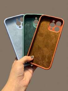 Case Cover Silicone Velvety Rubber With Closed Camera Square High Relief For Cell Phone 16 Pro Max Brown, Green, Orange, Red, Assorted Colors - 紅色 - 查看 4