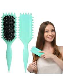 1pc New Curling Brush, 2025 Latest Wild Boar Fleece Styling Brush, Curling Brush, Suitable For All Styles And Women Curling Boys Valentine's Day Heart Shaped Women's Valentine's Day T-Shirt Valentine's Day Heart Shaped Decorative Knitwear