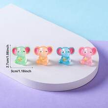 3/5/10/29 قطعة مصغرة مضيئة من راتنج الفيل، تماثيل فيل صغيرة تضيء في الظلام للحديقة الجنوية DIY، تزيين النباتات والمناظر الطبيعية الصغيرة، ديكور الحديقة، إكسسوارات داخلية السيارات، هدايا أعياد الميلاد المثالية، أكياس الحفلات، ألعاب ملء أكياس الحفلات (ألوان عشوائية)