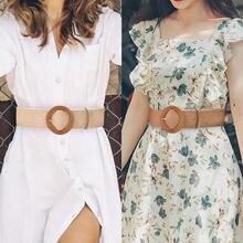 波西米亚编织草编夏季海滩度假可调节腰带，百搭腰带，适合裤子、连衣裙、牛仔裤，收紧腰部，凸显曲线，夏季、秋季、万圣节 - 米色 - 查看 6