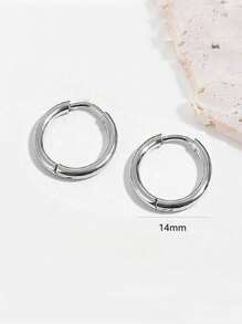 Set de 8 aros de aro grueso de acero inoxidable para mujer y hombre, chapados en oro de 18 quilates, para cartílago de la oreja