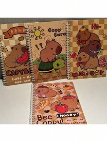 Opciones: 4 piezas/2 piezas/1 pieza, Cuaderno de espiral serie Capibara A5, Cuaderno grueso de Capibara, Libreta para toma de notas de estudiantes, Mini libreta portátil con diseño de delfín, Adecuado como regalo de temporada de vuelta a clases, Regalo perfecto para estudiantes (estilo aleatorio), Se incluye un cuaderno - Multicolor - Ver 6