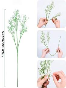 6pcs Artificial Baby's Breath Wedding Bouquet, Suitable For Wedding Party, Home Garden Decoration