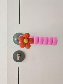 Joivida 1/2 pièce(s) Tampons de porte à motif floral, housses de protection douces et chaudes, universelles pour portes gauche et droite, protection anti-statique pour la maison