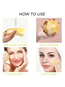 12pcs/Pack Compressed Face Washing Sponges, Expand With Water, Reusable Facial Cleansing Pads, Makeup Remover Sponges, Compact & Portable