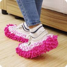 Set Of 4 Ultra-Fine Microfiber Mop Slippers - Washable And Reusable Shoe Covers That Make Floor Cleaning Easy, Soft Foot Covers Suitable For Dusting In Bedrooms, Kitchens, And Bathrooms.