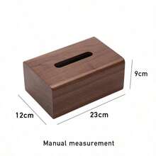 Walnut Wood Tissue Box, Wooden Tissue Holder For Living Room, Home Decor, Desktop Storage, Bathroom, Kitchen Accessories - Multicolor - View 6