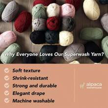 3 pièces de fil de couleur mélangée 100% polyester doux, d'un poids d'environ 75g, 4 fils, convient pour le tricot à la main pour débutants, chapeaux, écharpes, cadeaux, sacs fourre-tout et autres projets DIY